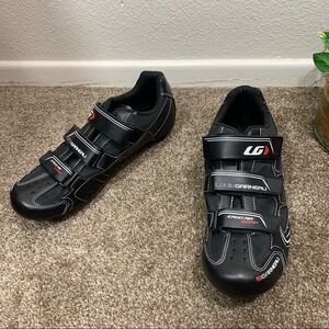 Garneau Ergo Air Comp Mens Black Leather Cycling Shoes Size US 7.5 Euro 41